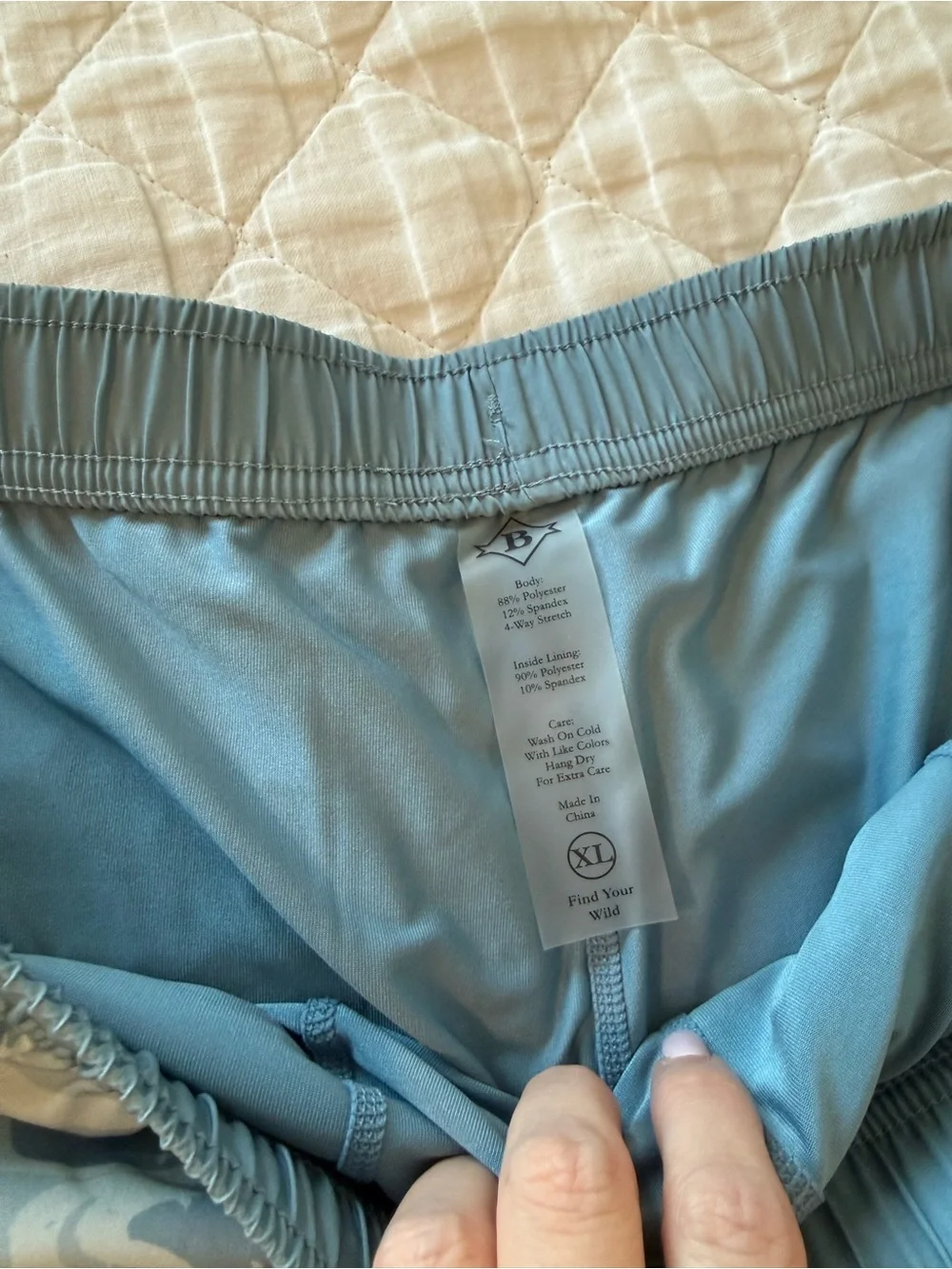 BURLEBO Light Blue Camo Swim Trunks